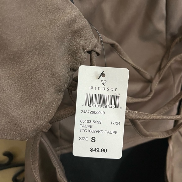 NWT Windsor Iconic Allure Faux Leather Strapless Bodycon Mini Dress - Picture 5 of 6